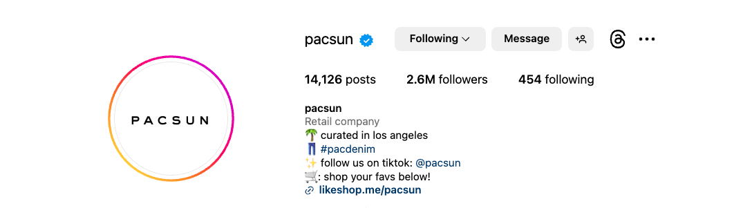 Pacsun IG